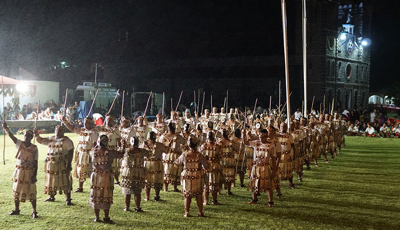 Cérémonie avec une danse traditionnelle à Wallis et Futuna