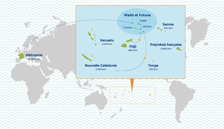 Carte de situation de Wallis et Futuna